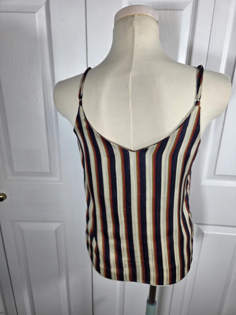 Floreat Anthropologie Striped Ruffle Cami Tank XS Boho - Picture 4 of 8